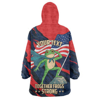 Portland Frog Protest Personalized Wearable Blanket Hoodie Frogs Together Strong - Wonder Print Shop