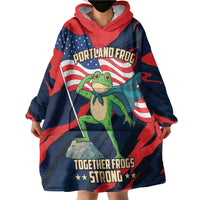 Portland Frog Protest Personalized Wearable Blanket Hoodie Frogs Together Strong - Wonder Print Shop