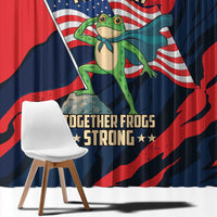 Portland Frog Protest Personalized Window Curtain Frogs Together Strong - Wonder Print Shop