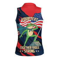 Portland Frog Protest Personalized Women Sleeveless Polo Shirt Frogs Together Strong - Wonder Print Shop