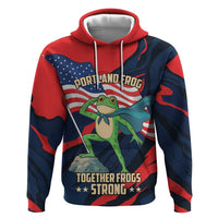 Portland Frog Protest Personalized Zip Hoodie Frogs Together Strong - Wonder Print Shop