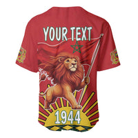 Personalized Morocco Proclamation Day 1944 Baseball Jersey Barbary Lion With Flag - Wonder Print Shop