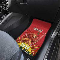 Personalized Morocco Proclamation Day 1944 Car Mats Barbary Lion With Flag - Wonder Print Shop
