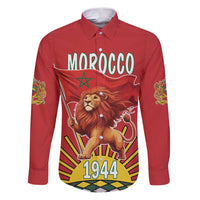 Personalized Morocco Proclamation Day 1944 Family Matching Puletasi and Hawaiian Shirt Barbary Lion With Flag - Wonder Print Shop
