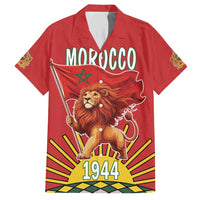 Personalized Morocco Proclamation Day 1944 Hawaiian Shirt Barbary Lion With Flag - Wonder Print Shop