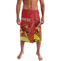 Personalized Morocco Proclamation Day 1944 Lavalava Barbary Lion With Flag - Wonder Print Shop