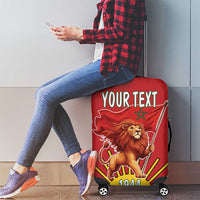 Personalized Morocco Proclamation Day 1944 Luggage Cover Barbary Lion With Flag - Wonder Print Shop