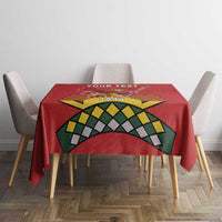 Personalized Morocco Proclamation Day 1944 Tablecloth Barbary Lion With Flag - Wonder Print Shop