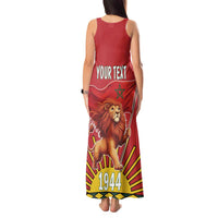 Personalized Morocco Proclamation Day 1944 Tank Maxi Dress Barbary Lion With Flag - Wonder Print Shop