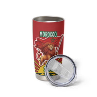 Personalized Morocco Proclamation Day 1944 Tumbler Cup Barbary Lion With Flag - Wonder Print Shop