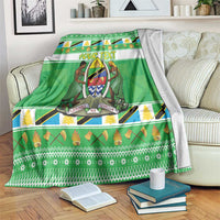 Personalized Tanzania Christmas Blanket Uhuru na Umoja Heri ya Krismasi