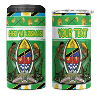 Personalized Tanzania Christmas 4 in 1 Can Cooler Tumbler Uhuru na Umoja Heri ya Krismasi - Wonder Print Shop