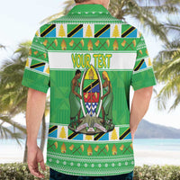 Personalized Tanzania Christmas Hawaiian Shirt Uhuru na Umoja Heri ya Krismasi - Wonder Print Shop