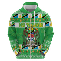 Personalized Tanzania Christmas Hoodie Uhuru na Umoja Heri ya Krismasi - Wonder Print Shop