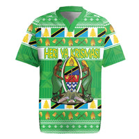 Personalized Tanzania Christmas Rugby Jersey Uhuru na Umoja Heri ya Krismasi - Wonder Print Shop