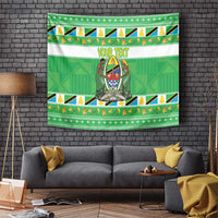 Personalized Tanzania Christmas Tapestry Uhuru na Umoja Heri ya Krismasi - Wonder Print Shop