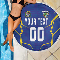 Custom Tanzania Football Beach Blanket Taifa Stars Sporty Style - Wonder Print Shop
