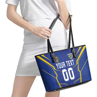 Custom Tanzania Football Leather Tote Bag Taifa Stars Sporty Style - Wonder Print Shop