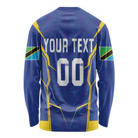 Custom Tanzania Football Long Sleeve Shirt Taifa Stars Sporty Style - Wonder Print Shop