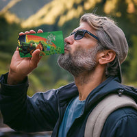 Happy Saint Patrick's Day 4 in 1 Can Cooler Tumbler Cheerful Leprechaun Irish Harp