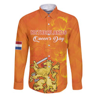 Personalized Netherlands Queen's Day Family Matching Long Sleeve Bodycon Dress and Hawaiian Shirt Koninginnedag Royal Crown