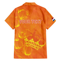 Personalized Netherlands Queen's Day Family Matching Off The Shoulder Long Sleeve Dress and Hawaiian Shirt Koninginnedag Royal Crown