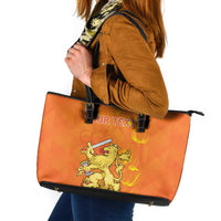 Personalized Netherlands Queen's Day Leather Tote Bag Koninginnedag Royal Crown