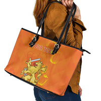 Personalized Netherlands Queen's Day Leather Tote Bag Koninginnedag Royal Crown