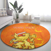 Personalized Netherlands Queen's Day Round Carpet Koninginnedag Royal Crown