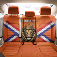Personalized Netherlands King's Day Back Car Seat Cover Koningsdag Lion King With Crown