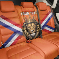 Personalized Netherlands King's Day Back Car Seat Cover Koningsdag Lion King With Crown