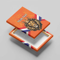 Personalized Netherlands King's Day Canvas Wall Art Koningsdag Lion King With Crown