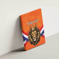 Personalized Netherlands King's Day Canvas Wall Art Koningsdag Lion King With Crown