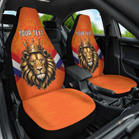Personalized Netherlands King's Day Car Seat Cover Koningsdag Lion King With Crown