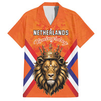Personalized Netherlands King's Day Family Matching Long Sleeve Bodycon Dress and Hawaiian Shirt Koningsdag Lion King With Crown