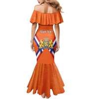 Personalized Netherlands King's Day Family Matching Mermaid Dress and Hawaiian Shirt Koningsdag Lion King With Crown