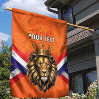 Personalized Netherlands King's Day Garden Flag Koningsdag Lion King With Crown