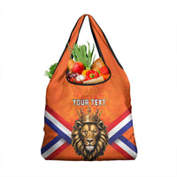 Personalized Netherlands King's Day Grocery Bag Koningsdag Lion King With Crown