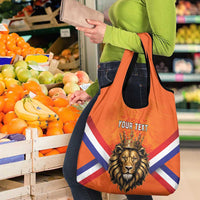 Personalized Netherlands King's Day Grocery Bag Koningsdag Lion King With Crown