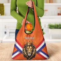 Personalized Netherlands King's Day Grocery Bag Koningsdag Lion King With Crown