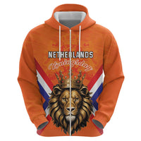 Personalized Netherlands King's Day Hoodie Koningsdag Lion King With Crown