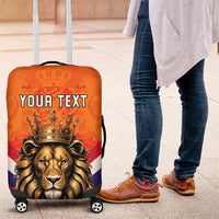 Personalized Netherlands King's Day Luggage Cover Koningsdag Lion King With Crown