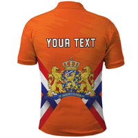 Personalized Netherlands King's Day Polo Shirt Koningsdag Lion King With Crown