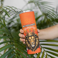 Personalized Netherlands King's Day Skinny Tumbler Koningsdag Lion King With Crown