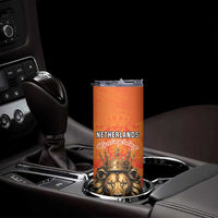 Personalized Netherlands King's Day Skinny Tumbler Koningsdag Lion King With Crown