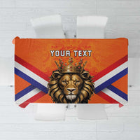 Personalized Netherlands King's Day Tablecloth Koningsdag Lion King With Crown