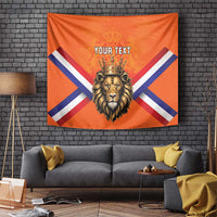 Personalized Netherlands King's Day Tapestry Koningsdag Lion King With Crown