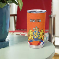 Personalized Netherlands King's Day Tumbler Cup Koningsdag Lion King With Crown