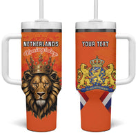 Personalized Netherlands King's Day Tumbler With Handle Koningsdag Lion King With Crown
