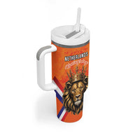 Personalized Netherlands King's Day Tumbler With Handle Koningsdag Lion King With Crown